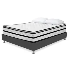 HIGH CLASS - Combo Michigan Doble Almohadas Base Gris