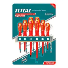 TOTAL - Kit Destornillador Aislado 1000v Industrial x 6 pzs