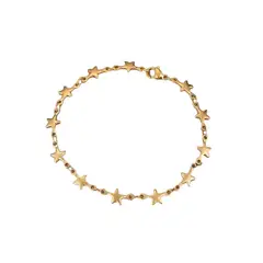 GENERICO - Pulsera Eslavones De Estrellas En Acero Inoxidable + Caja