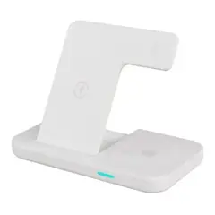 GENERICO - Base Carga Inalámbrica 3 En1 Para iPhone/ Smartwatch/AirPods Color NEGRO