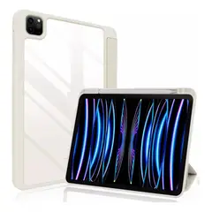 GENERICO - Estuche Smart Case Clear Para iPad Air 11 M3 2025 Gris