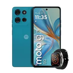 MOTOROLA - Celular G75 256GB 8GB Ram 5G Azul + Smartwatch