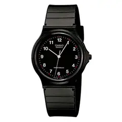 CASIO - Reloj Análogo Original MQ-24-1B Correa de Silicona Color Negro