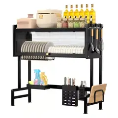 GENERICO - Organizador Escurridor Platero 65 Cm Ahorrador De Espacios Con Tapa
