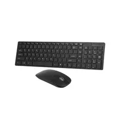 GENERICO - Teclado Con Protector + Mouse Óptico Inalámbricos K-06 Plug 24g