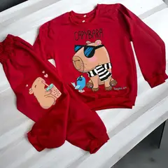 BRYKE - Sudadera Niño Capibara rojo