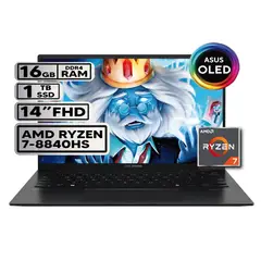 ASUS - PORTÁTIL ZENBOOK AMD RYZEN 7-8840HS 16GB RAM 1TB SSD 14 OLED JADE BLACK