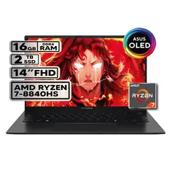 ASUS - PORTÁTIL ZENBOOK AMD RYZEN 7-8840HS 16GB RAM 2TB SSD 14 OLED JADE BLACK