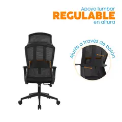 BONNO - Silla Escritorio Ejecutiva Negro Pste Max