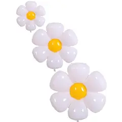GENERICO - Globos Flores Margaritas Decoracion Fiestas X3 Tamaños