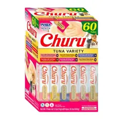 GENERICO - Churu Gato Atún Comida De Mar Variedad 60 Tubos