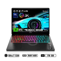 HP - Portátil Gaming OMEN OLED 3K 14-fb0001la Intel® Ultra 7-155H, 16GB RAM 1TB SSD NVIDIA® RTX™ 4060 8GB