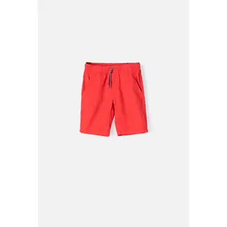 MIC - Bermuda con cordón ajustable roja para niño