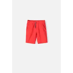 MIC - Bermuda con cordón ajustable roja para niño