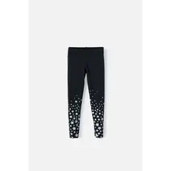 MIC - Jogger estampado negro para niña