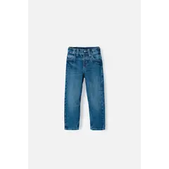 LITTLEMIC - Jean en denim tono medio cinco bolsillos para niño 2T a 5T