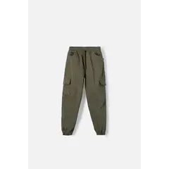 MIC - Pantalón de con cordón verde para niño