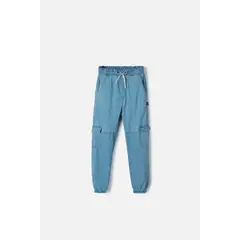 MIC - Jogger de con cordón azul claro para niña
