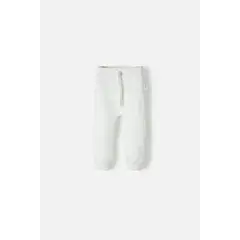 LITTLEMIC - Jogger con cordón marfil para bebé unisex