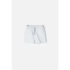 MIC - Short de con cordón blanco para niña