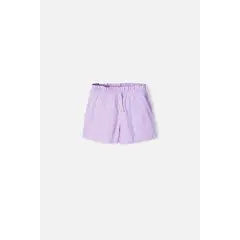 MIC - Short de con cordón morado para niña