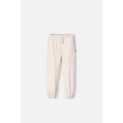 MIC - Jogger de con cordón marfil para niña