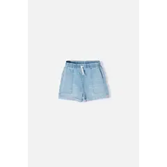 MIC - Short de con cordón azul para niña