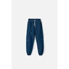 MIC - Jogger de con cordón azul para niña