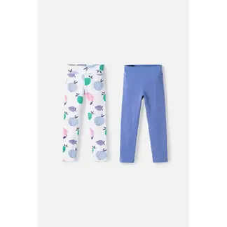 LITTLEMIC - Pack X2 Leggings multicolor para niña 2T a 5T