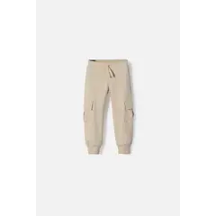 LITTLEMIC - Jogger de con cordón caqui para niño 2T a 5T