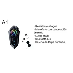GENERICO - Ntercomunicador A1 Bluetooth Moto con Cancelación de Ruido