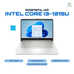 HP - Portatil Intel Core i3-1215U 8GB 512GB SSD - 14-DQ5038LA