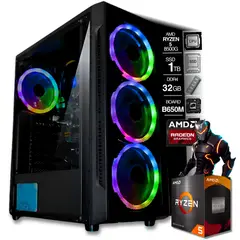 AMD - TORRE GAMER RYZEN 5 8500G/ 32GB RAM 1TB SSD/ BOARD B650/CHASIS 4 FANS/ 350W