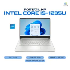 HP - Portatil Intel Core i5-1235U 8GB 512GB SSD - 14-DQ5039LA