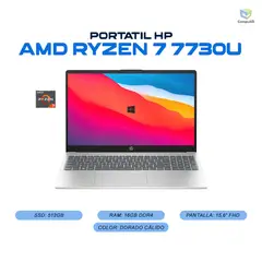 HP - Portatil AMD Ryzen 7 7730U 16GB 512GB SSD - 15-FC0012LA