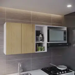 BERTOLINI - Gabinete superior de 150 cm en MDP con portavasos y locero