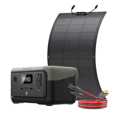 ECOFLOW - Kit Solar Portátil River 2 300w + Panel Flexible 100w