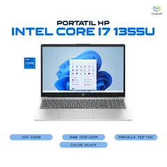 HP - Portátil Core I7 1355U RAM 12GB DDR4 512GB 156 - 15-FD0006LA