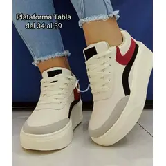 URBAN PLUS - TENIS PARA MUJER BEIGE