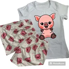 BRYKE - Pijama Niña Cerdito en piel de durazno