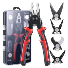 GENERICO - Alicates 5 En 1 Cabezas Intercambiables