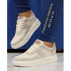 URBAN PLUS - TENIS PARA MUJER BEIGE