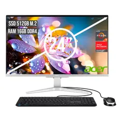 ACER - Aio Aspire C24 Amd Ryzen 5 5500u Ssd 512gb + Ram 16gb