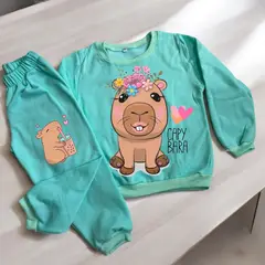 BRYKE - Sudadera Niña Capibara Verde Menta