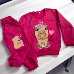 BRYKE - Sudadera Niña Capibara fucsia