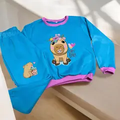 BRYKE - Sudadera Niña Capibara Azul Claro