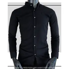 ABC - Camisa Manga Larga Para Hombre Botones Diseño