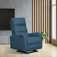 ELITE LIVING - SILLA RECLINABLE PEKIN ESTATICA MICROFIBRA AZUL