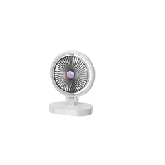 GENERICO - Ventilador Portátil Recargable Silencioso 3 Velocidades Luz