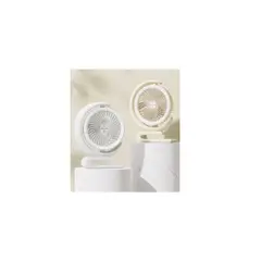 GENERICO - Ventilador Portátil Recargable Giratorio Con Luz Led Usb F009